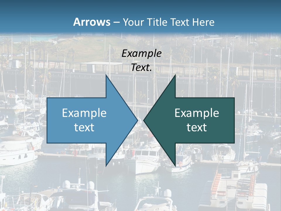 Yachts Lying At Port Vell. Barcelona PowerPoint Template