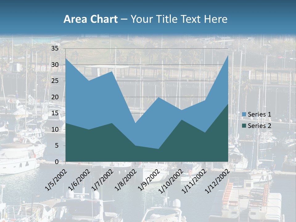 Yachts Lying At Port Vell. Barcelona PowerPoint Template