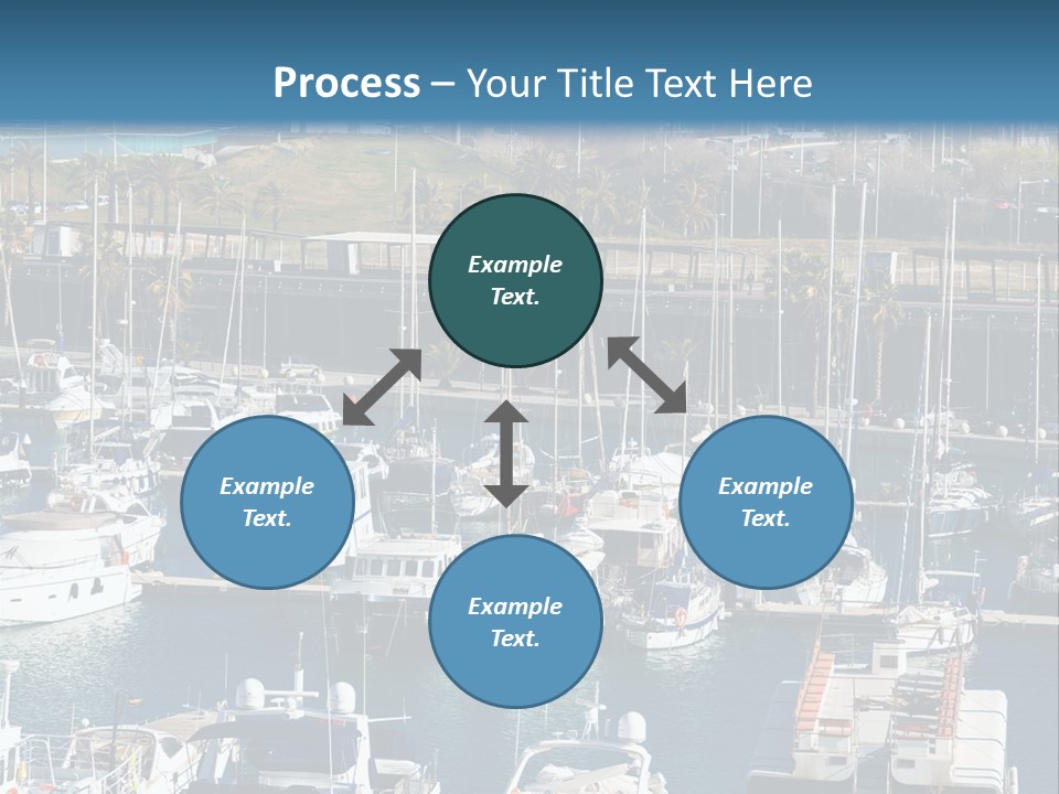 Yachts Lying At Port Vell. Barcelona PowerPoint Template