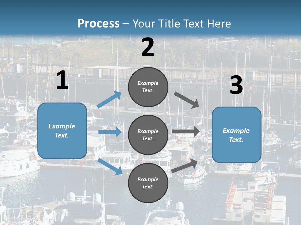 Yachts Lying At Port Vell. Barcelona PowerPoint Template