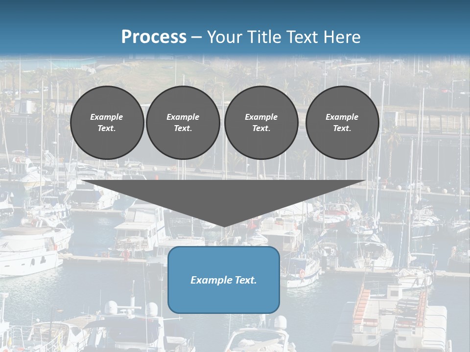 Yachts Lying At Port Vell. Barcelona PowerPoint Template