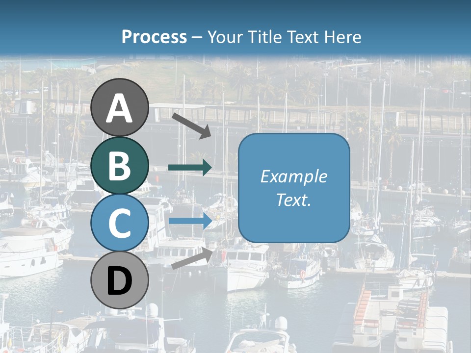 Yachts Lying At Port Vell. Barcelona PowerPoint Template