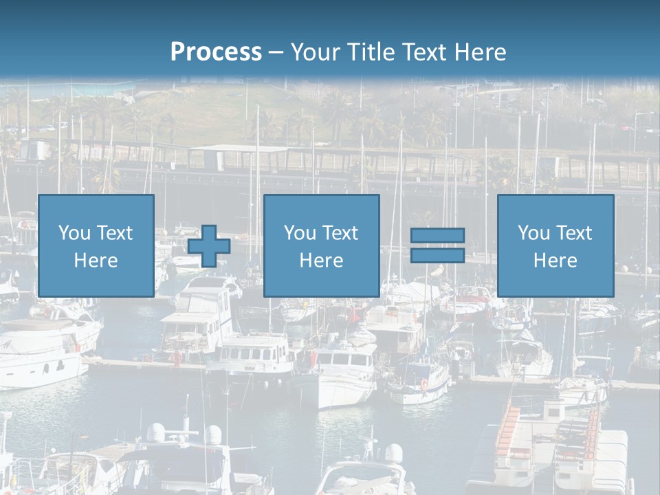 Yachts Lying At Port Vell. Barcelona PowerPoint Template