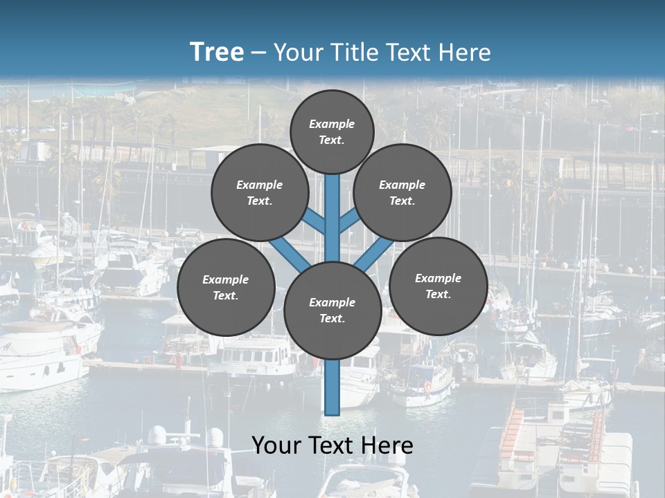 Yachts Lying At Port Vell. Barcelona PowerPoint Template