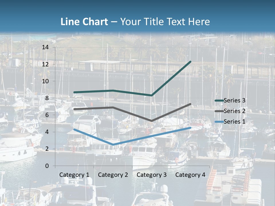 Yachts Lying At Port Vell. Barcelona PowerPoint Template
