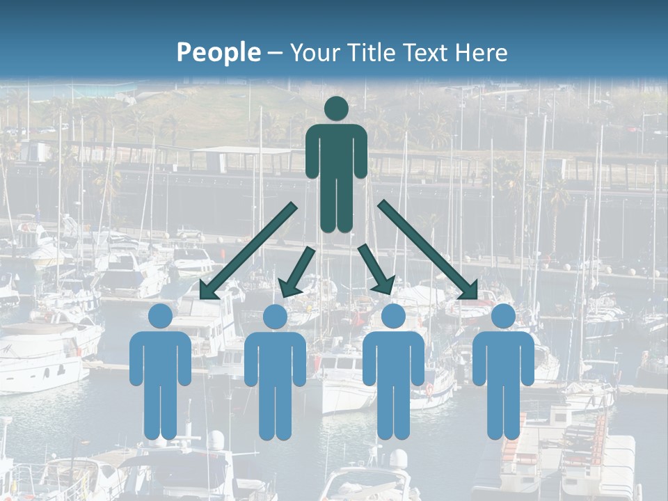 Yachts Lying At Port Vell. Barcelona PowerPoint Template