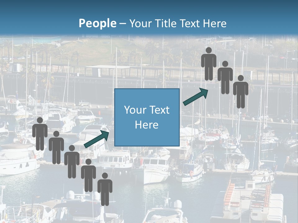 Yachts Lying At Port Vell. Barcelona PowerPoint Template