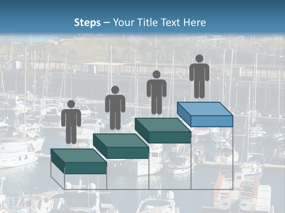 Yachts Lying At Port Vell. Barcelona PowerPoint Template