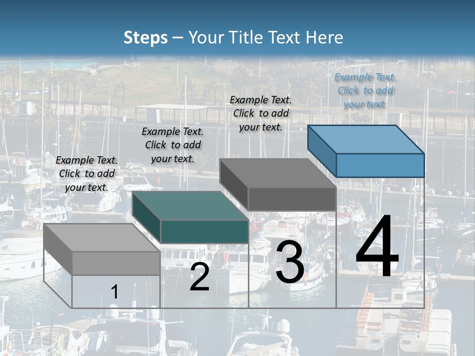 Yachts Lying At Port Vell. Barcelona PowerPoint Template