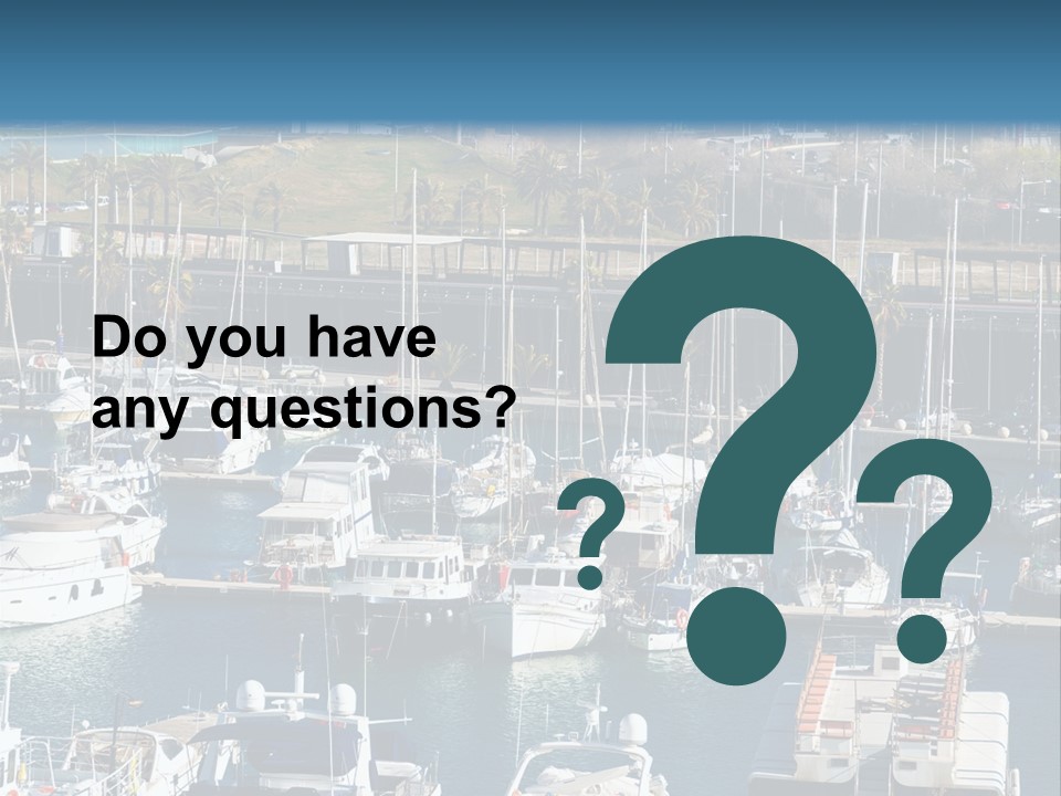 Yachts Lying At Port Vell. Barcelona PowerPoint Template