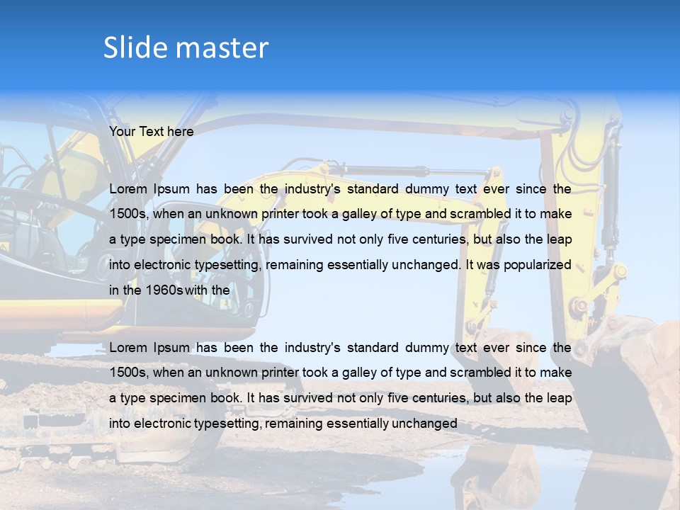 Construction Machines PowerPoint Template