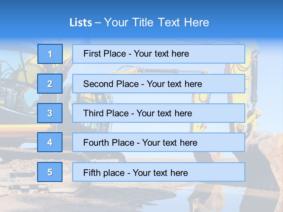 Construction Machines PowerPoint Template