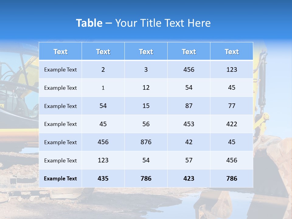 Construction Machines PowerPoint Template