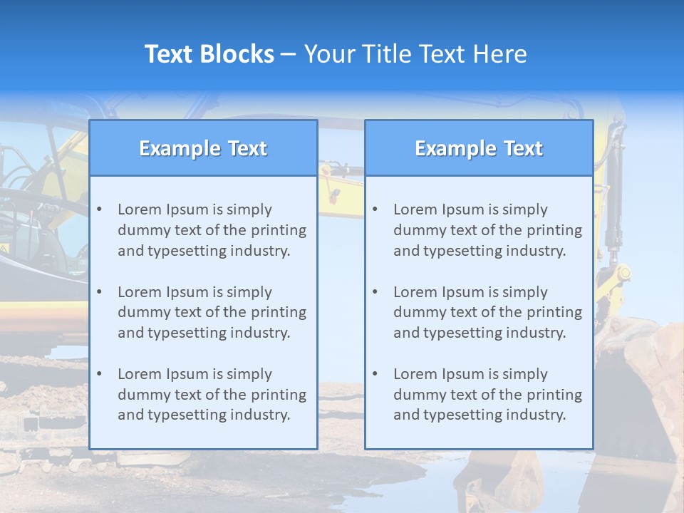 Construction Machines PowerPoint Template
