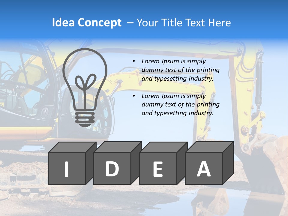 Construction Machines PowerPoint Template