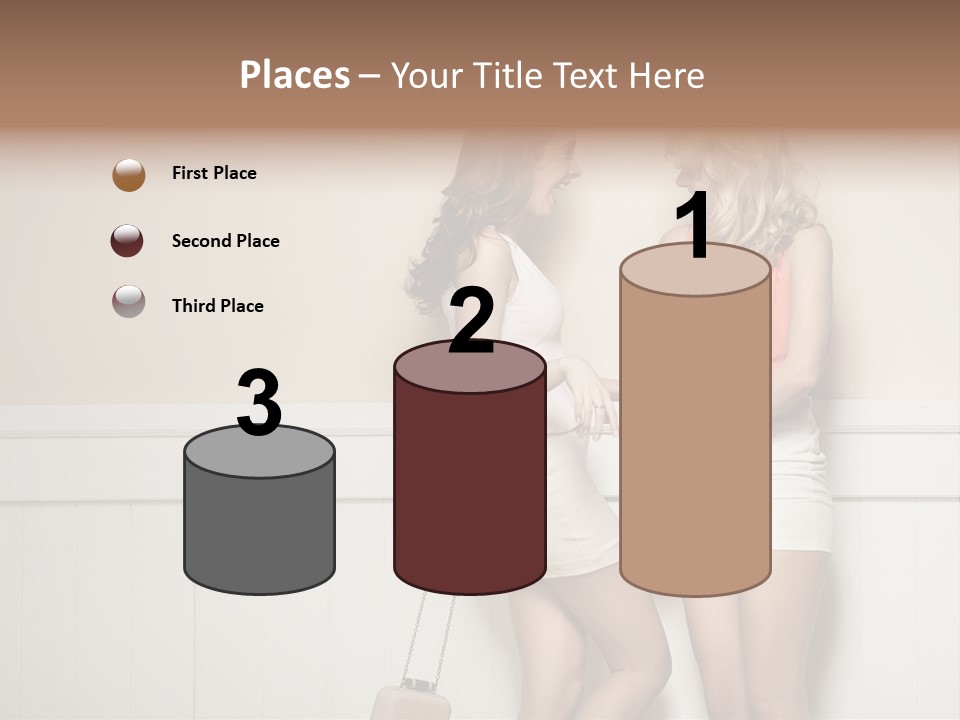 Laughing Alluring Girlfriends With Y Legs PowerPoint Template