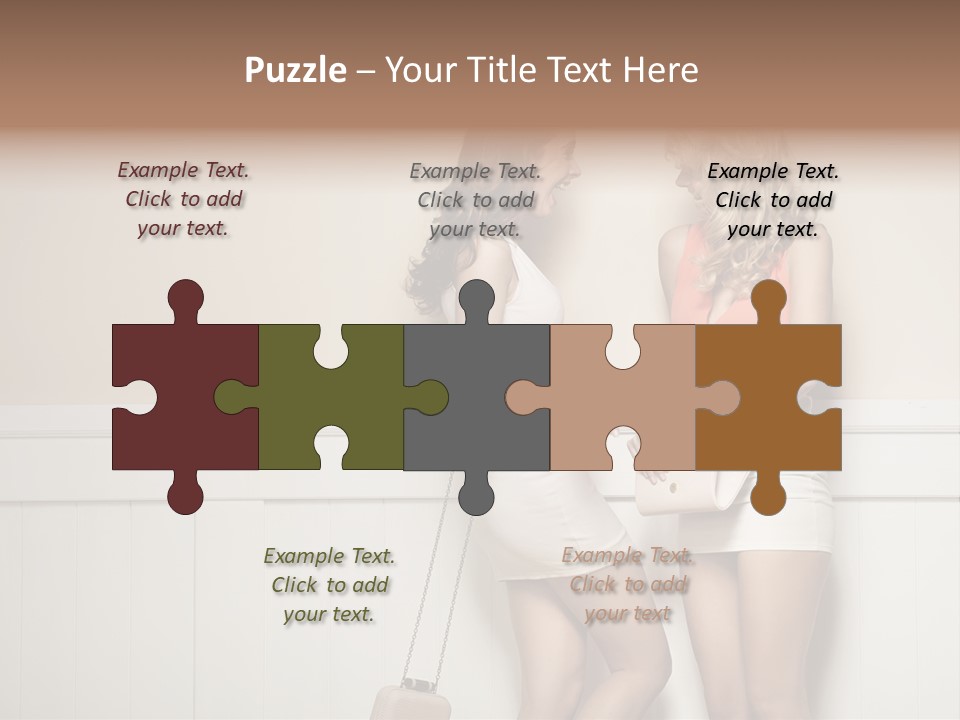 Laughing Alluring Girlfriends With Y Legs PowerPoint Template