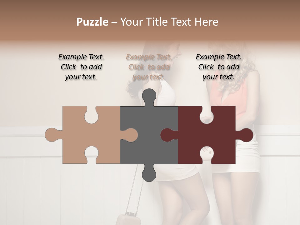 Laughing Alluring Girlfriends With Y Legs PowerPoint Template