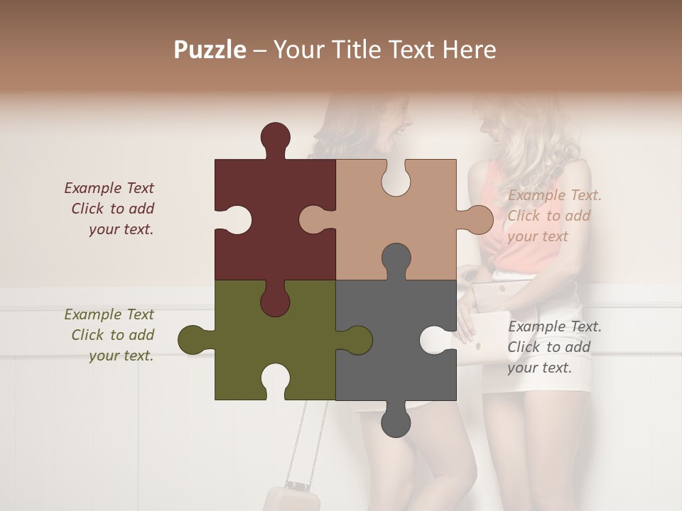 Laughing Alluring Girlfriends With Y Legs PowerPoint Template