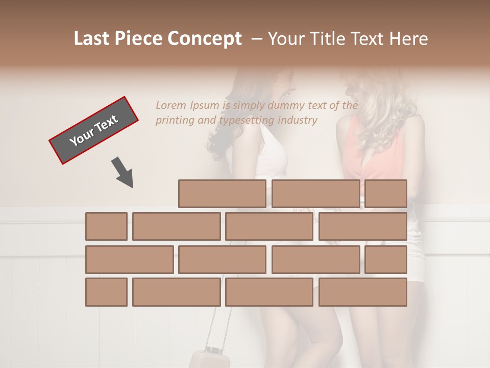 Laughing Alluring Girlfriends With Y Legs PowerPoint Template