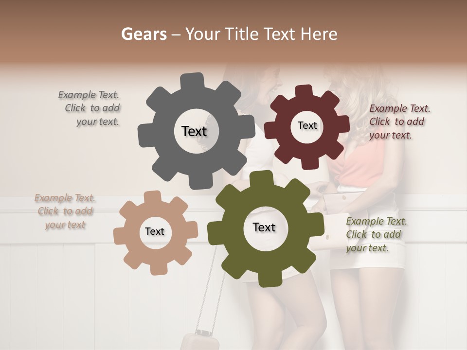 Laughing Alluring Girlfriends With Y Legs PowerPoint Template