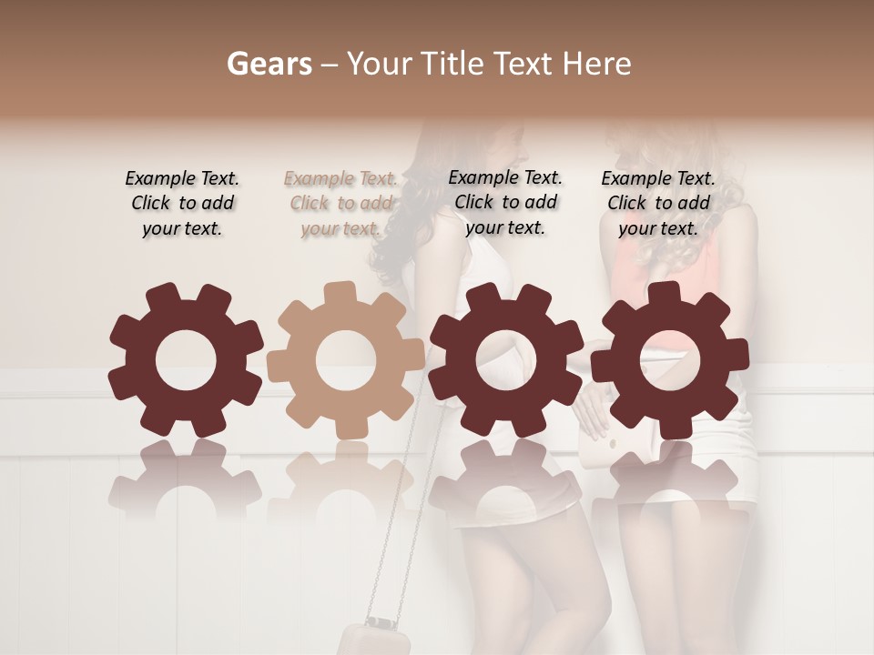 Laughing Alluring Girlfriends With Y Legs PowerPoint Template