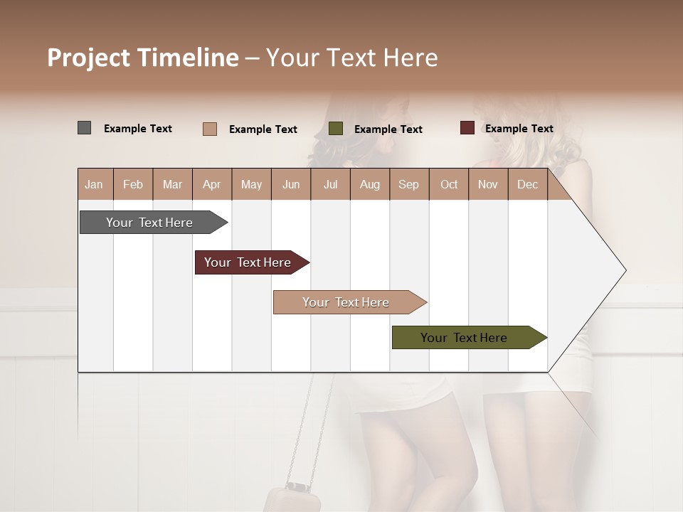 Laughing Alluring Girlfriends With Y Legs PowerPoint Template