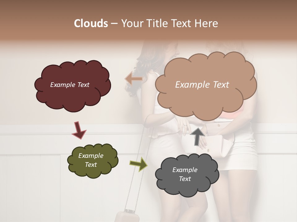 Laughing Alluring Girlfriends With Y Legs PowerPoint Template