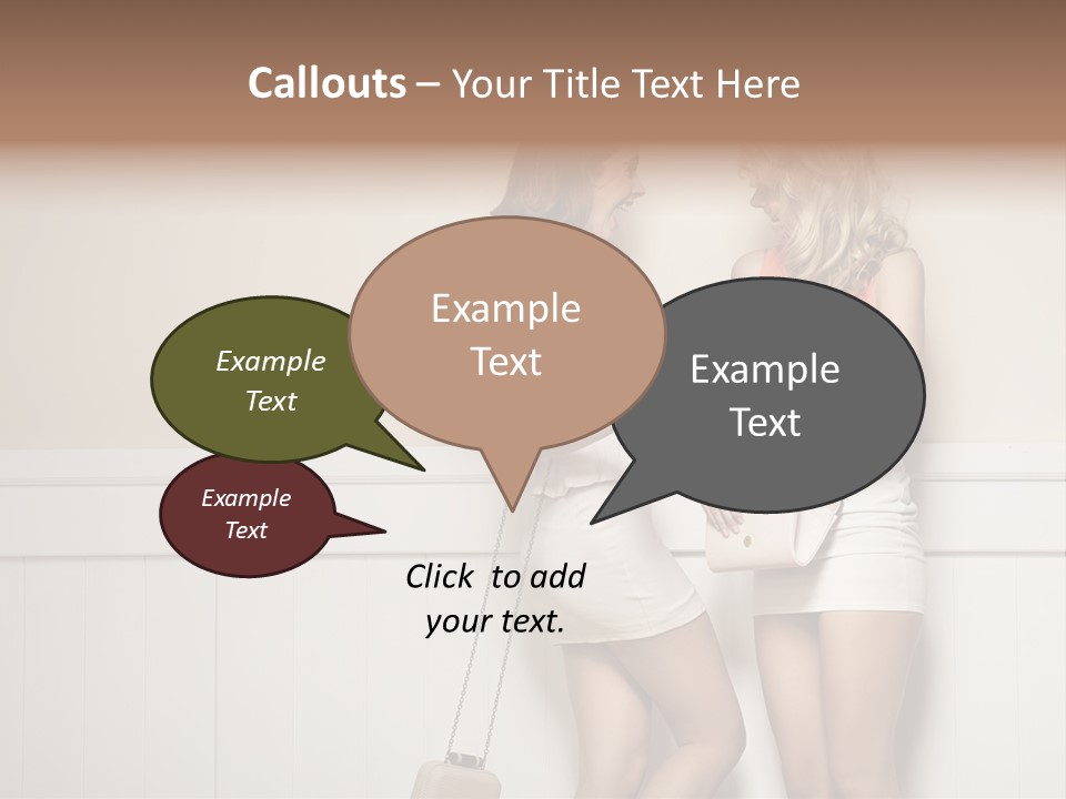 Laughing Alluring Girlfriends With Y Legs PowerPoint Template