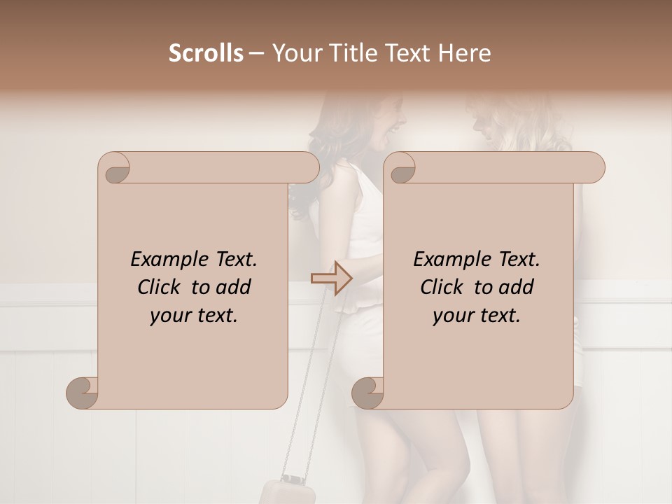 Laughing Alluring Girlfriends With Y Legs PowerPoint Template
