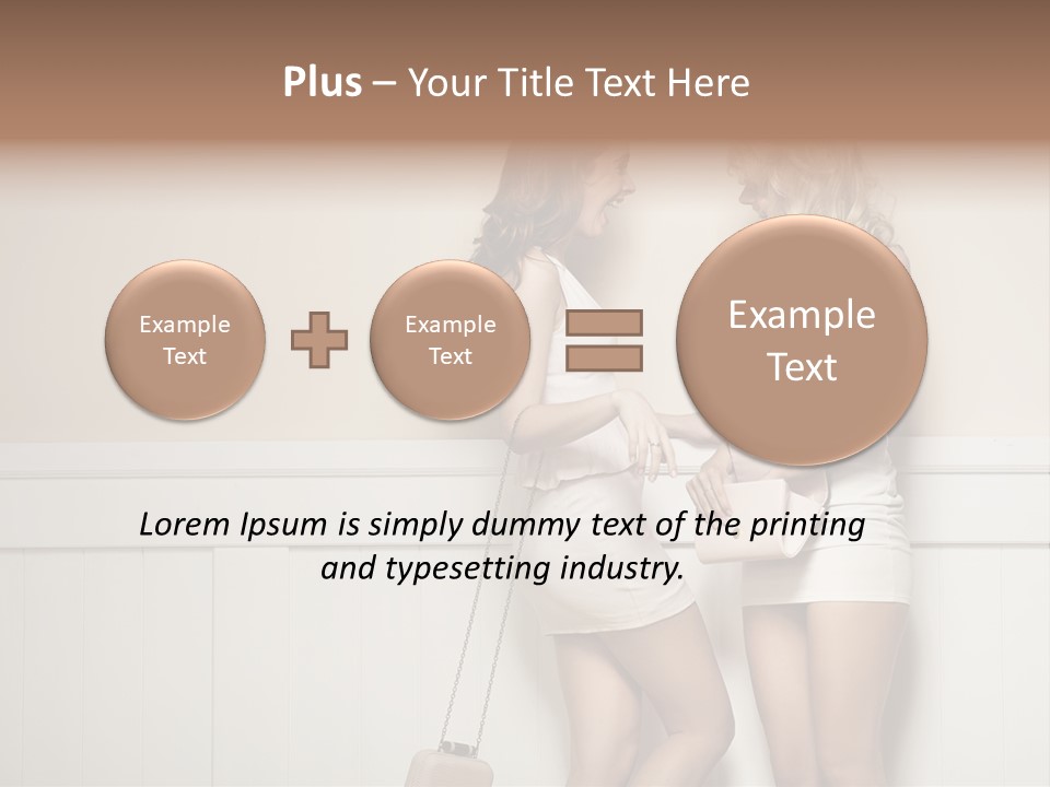 Laughing Alluring Girlfriends With Y Legs PowerPoint Template