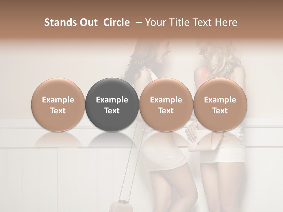Laughing Alluring Girlfriends With Y Legs PowerPoint Template