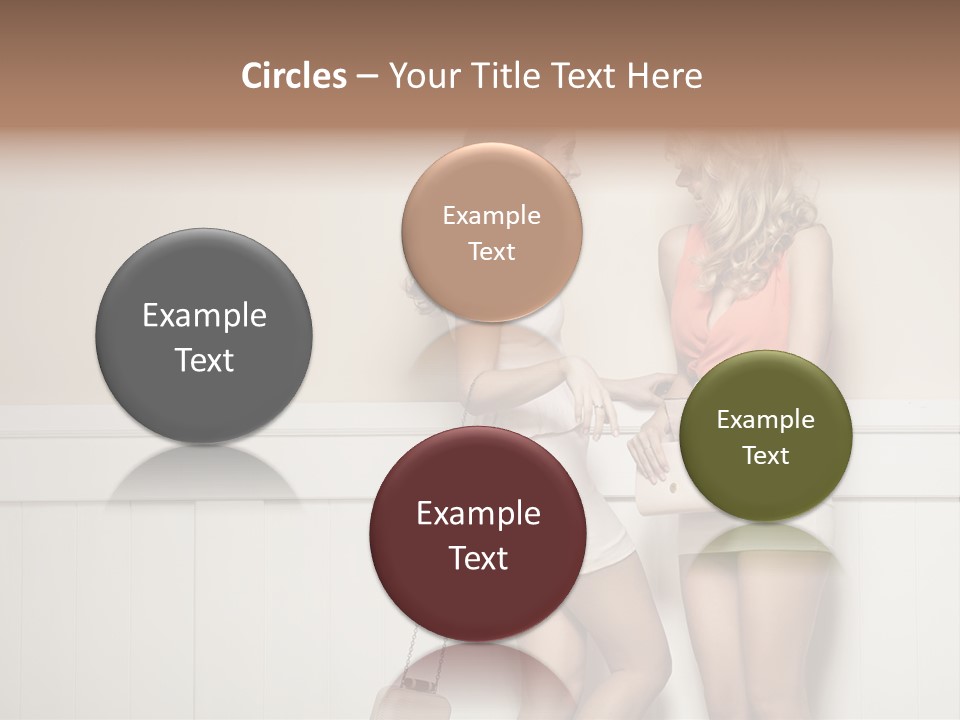 Laughing Alluring Girlfriends With Y Legs PowerPoint Template