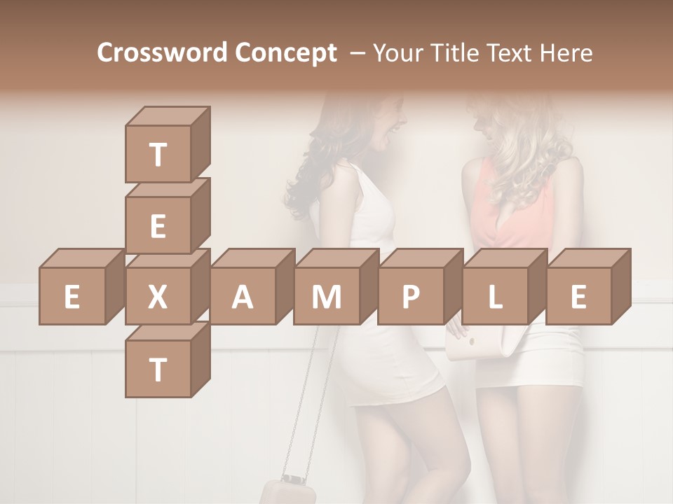 Laughing Alluring Girlfriends With Y Legs PowerPoint Template