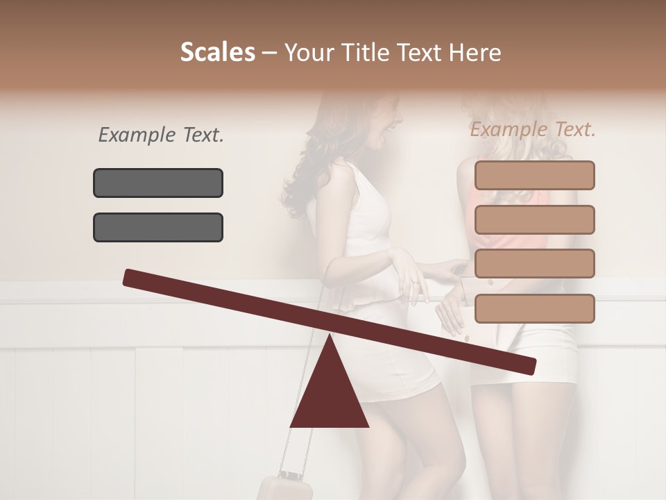 Laughing Alluring Girlfriends With Y Legs PowerPoint Template