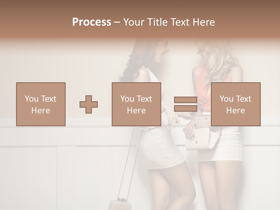 Laughing Alluring Girlfriends With Y Legs PowerPoint Template