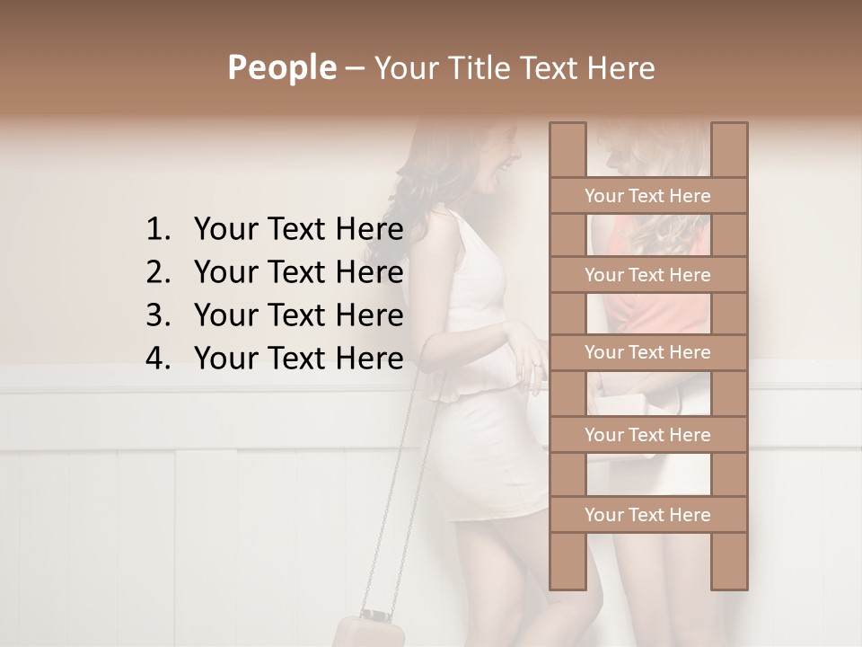 Laughing Alluring Girlfriends With Y Legs PowerPoint Template