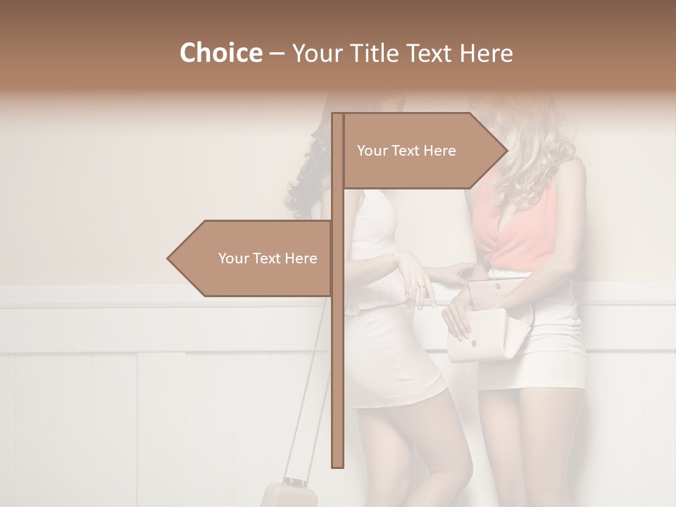Laughing Alluring Girlfriends With Y Legs PowerPoint Template