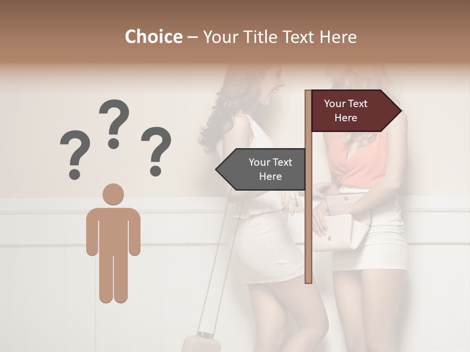 Laughing Alluring Girlfriends With Y Legs PowerPoint Template