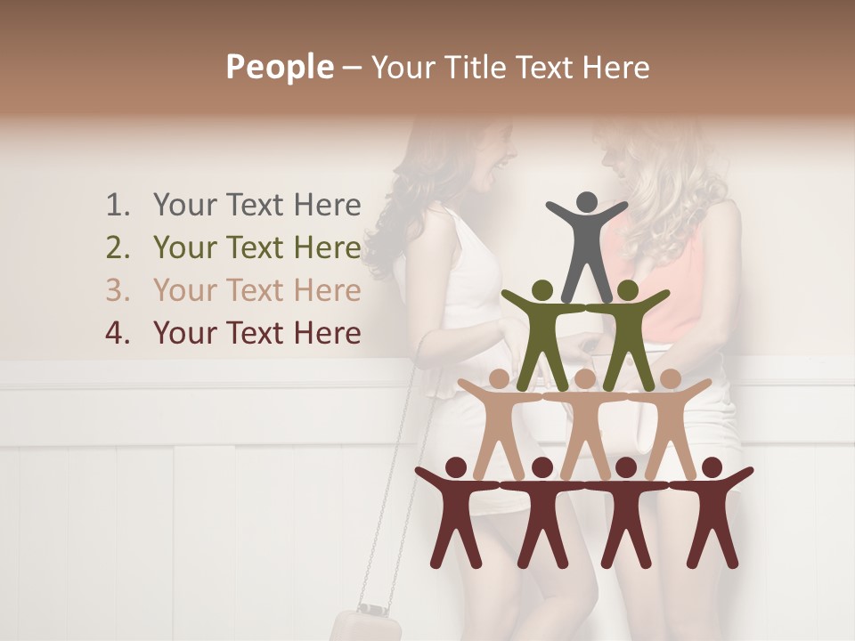 Laughing Alluring Girlfriends With Y Legs PowerPoint Template