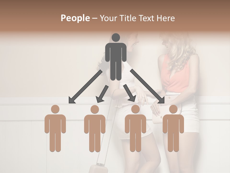 Laughing Alluring Girlfriends With Y Legs PowerPoint Template