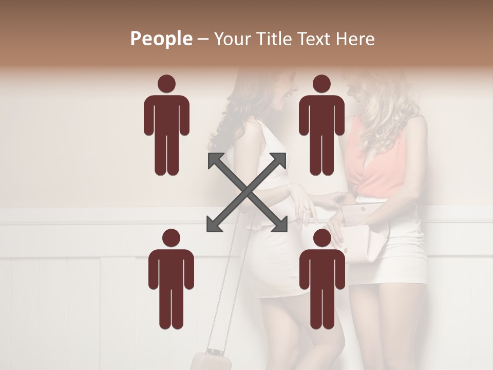 Laughing Alluring Girlfriends With Y Legs PowerPoint Template