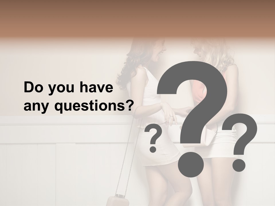 Laughing Alluring Girlfriends With Y Legs PowerPoint Template