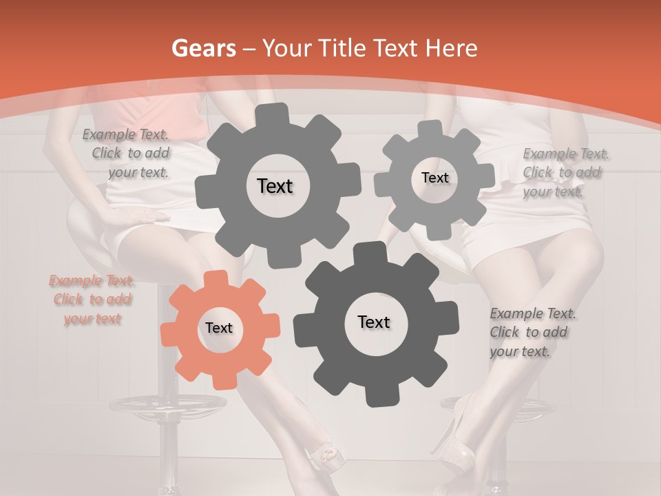 Two Young Ladies Doing Make Up PowerPoint Template