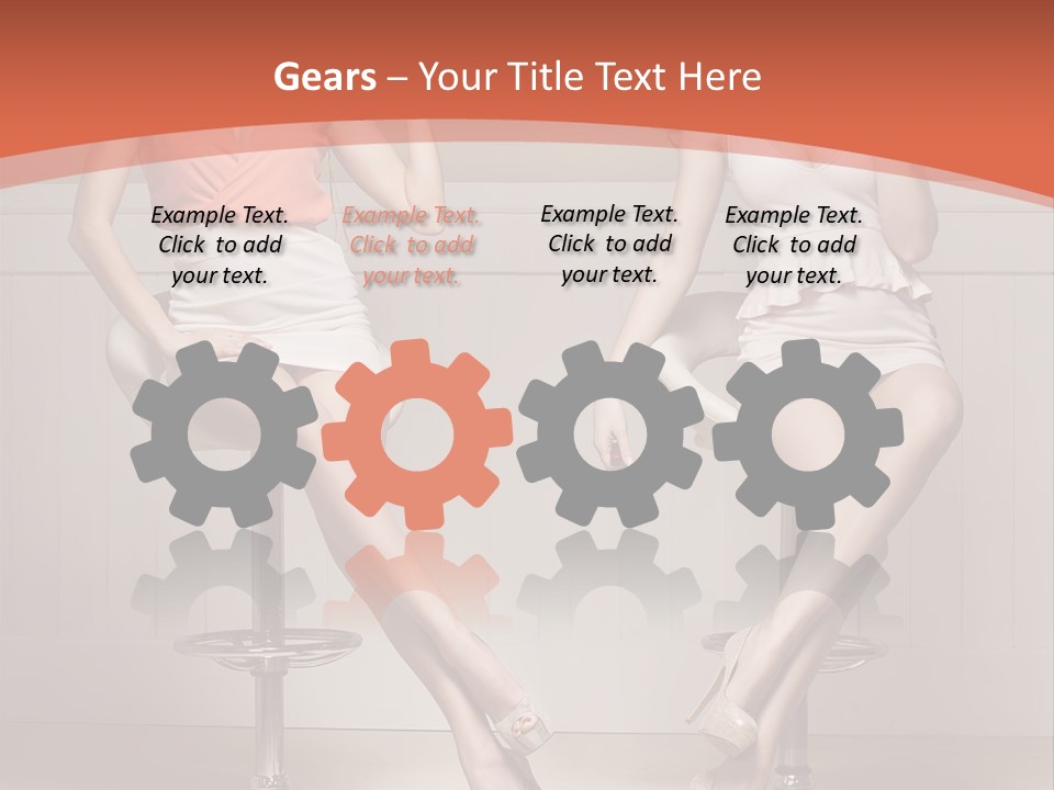 Two Young Ladies Doing Make Up PowerPoint Template