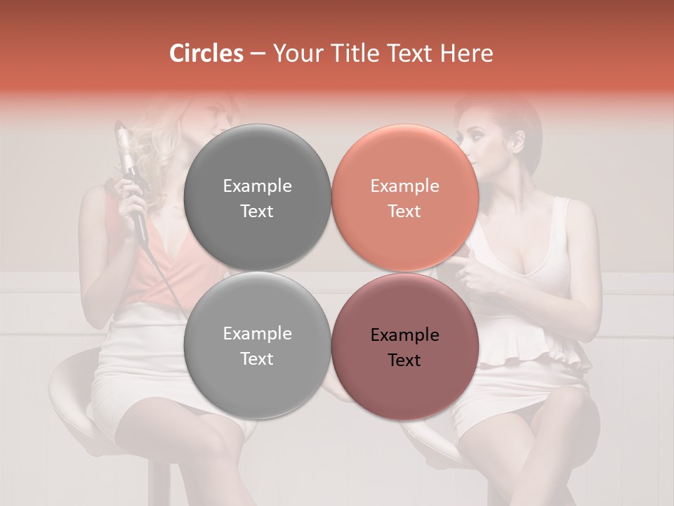 Two Distinguished Girlfriends During Preparing To The Party PowerPoint Template