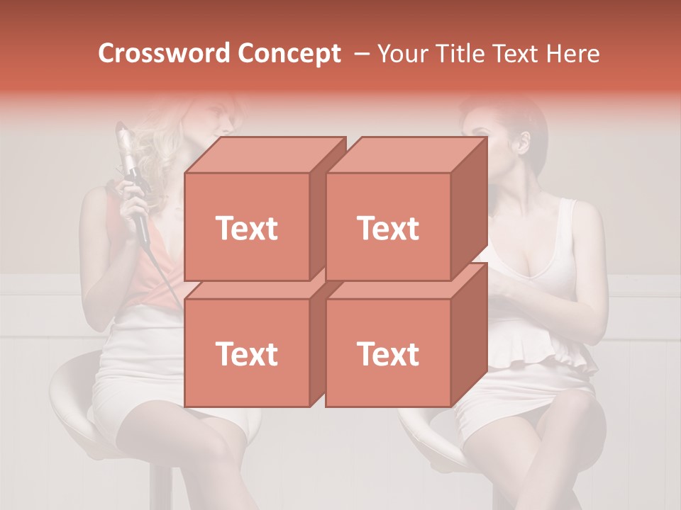 Two Distinguished Girlfriends During Preparing To The Party PowerPoint Template