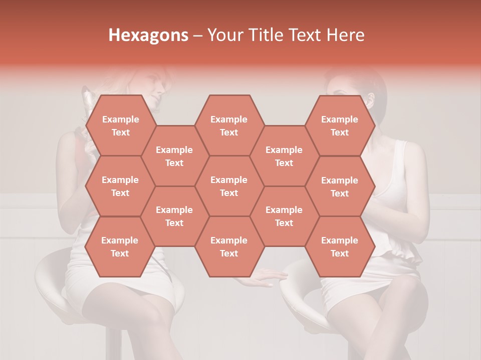 Two Distinguished Girlfriends During Preparing To The Party PowerPoint Template