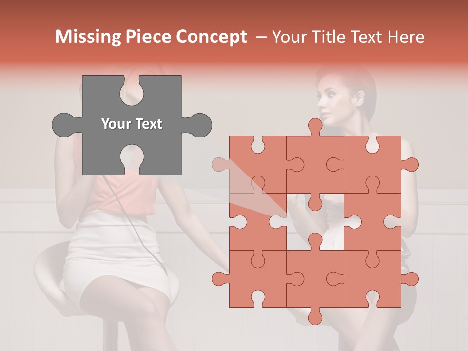 Two Distinguished Girlfriends During Preparing To The Party PowerPoint Template