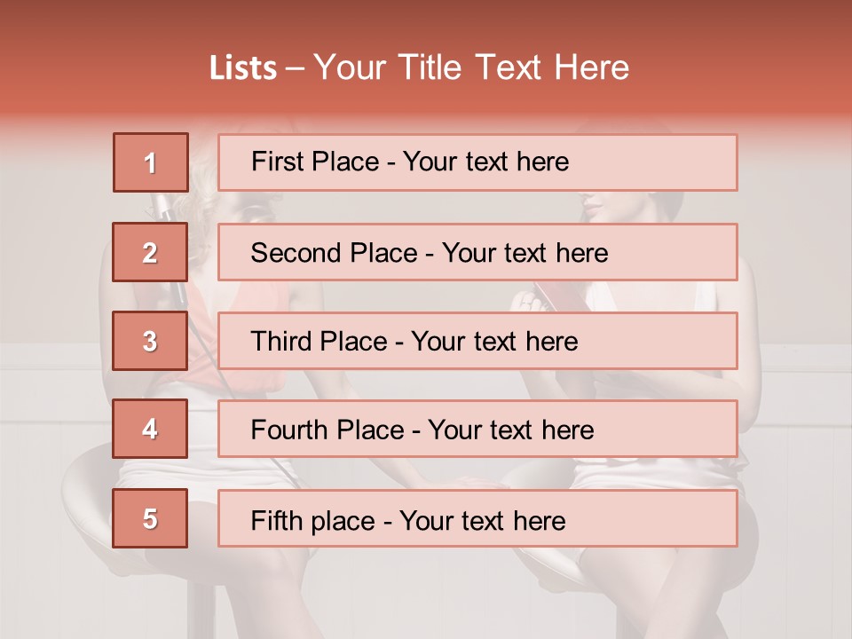 Two Distinguished Girlfriends During Preparing To The Party PowerPoint Template